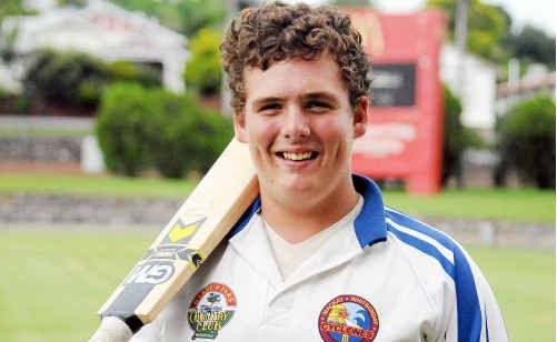 Gympie’s Ben Gear sent three balls flying over the boundary and into the Mary River during his side’s win over Fraser Coast. Gympie’s Ben Gear sent three balls flying over the boundary and into the Mary River during his side’s win over Fraser Coast.